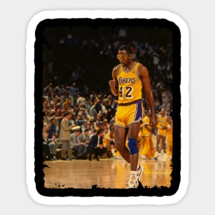 James Worthy - Vintage Design Of Basketball Sticker